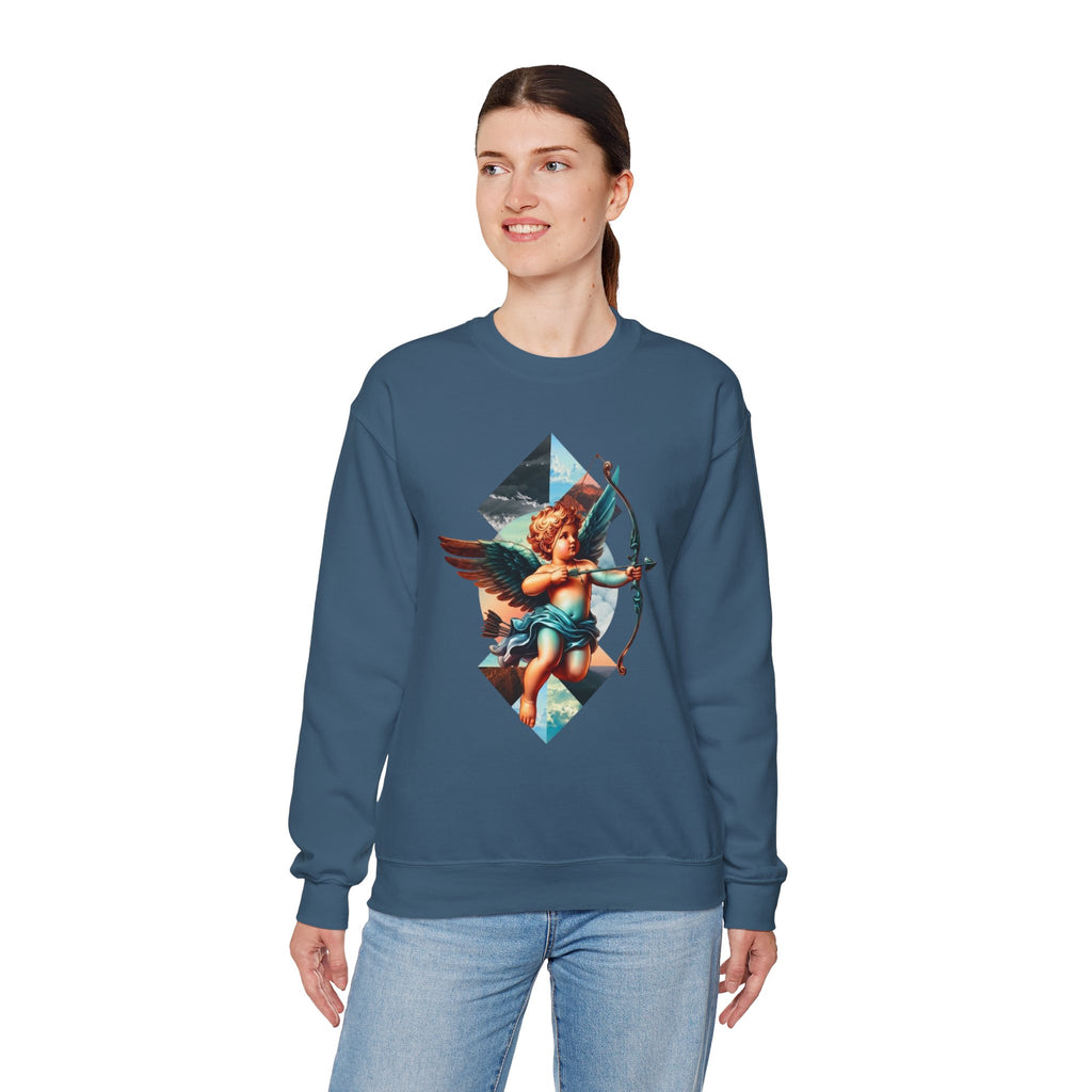 Cupid's Bow Blue + Arrow - Love, Infiniti Unisex Crewneck Sweater