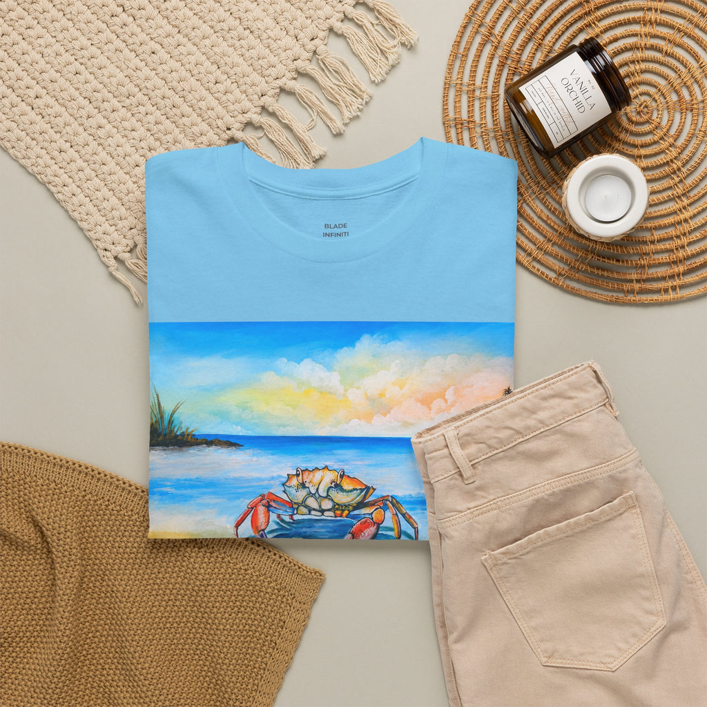 Coastal Crab Beach Sunset T-Shirt