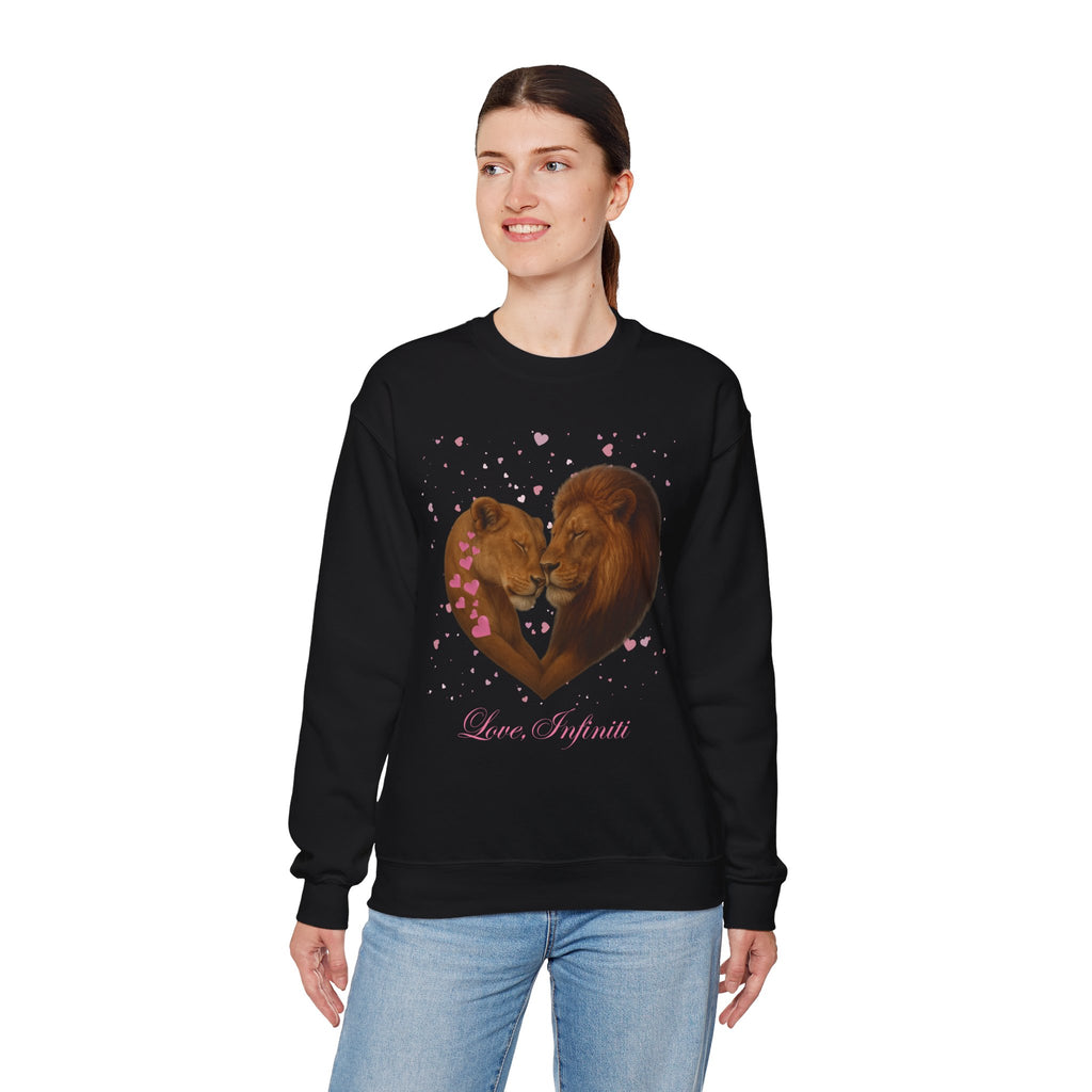 Lion Hearts - Love, Infiniti Unisex Crewneck Sweater